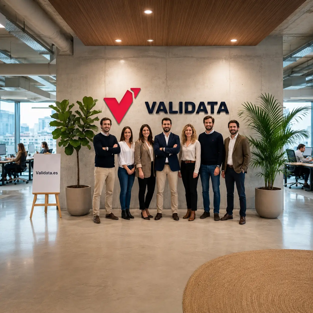 Equipo de Validata en la oficina